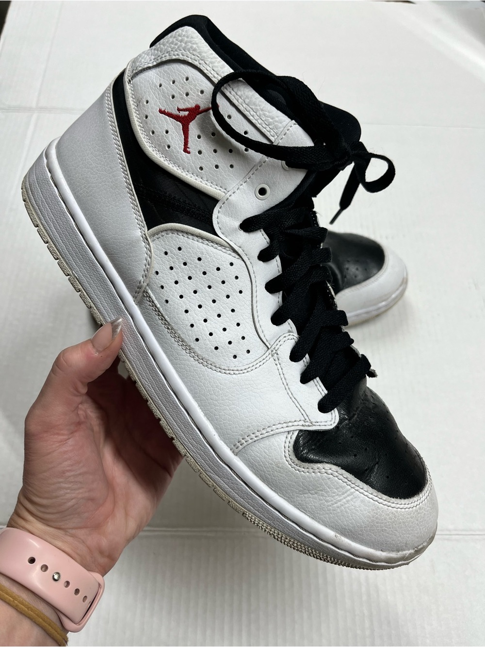 Air Jordan Jumpman Men’s Access AR3762-101 White Black Sneakers Size 12